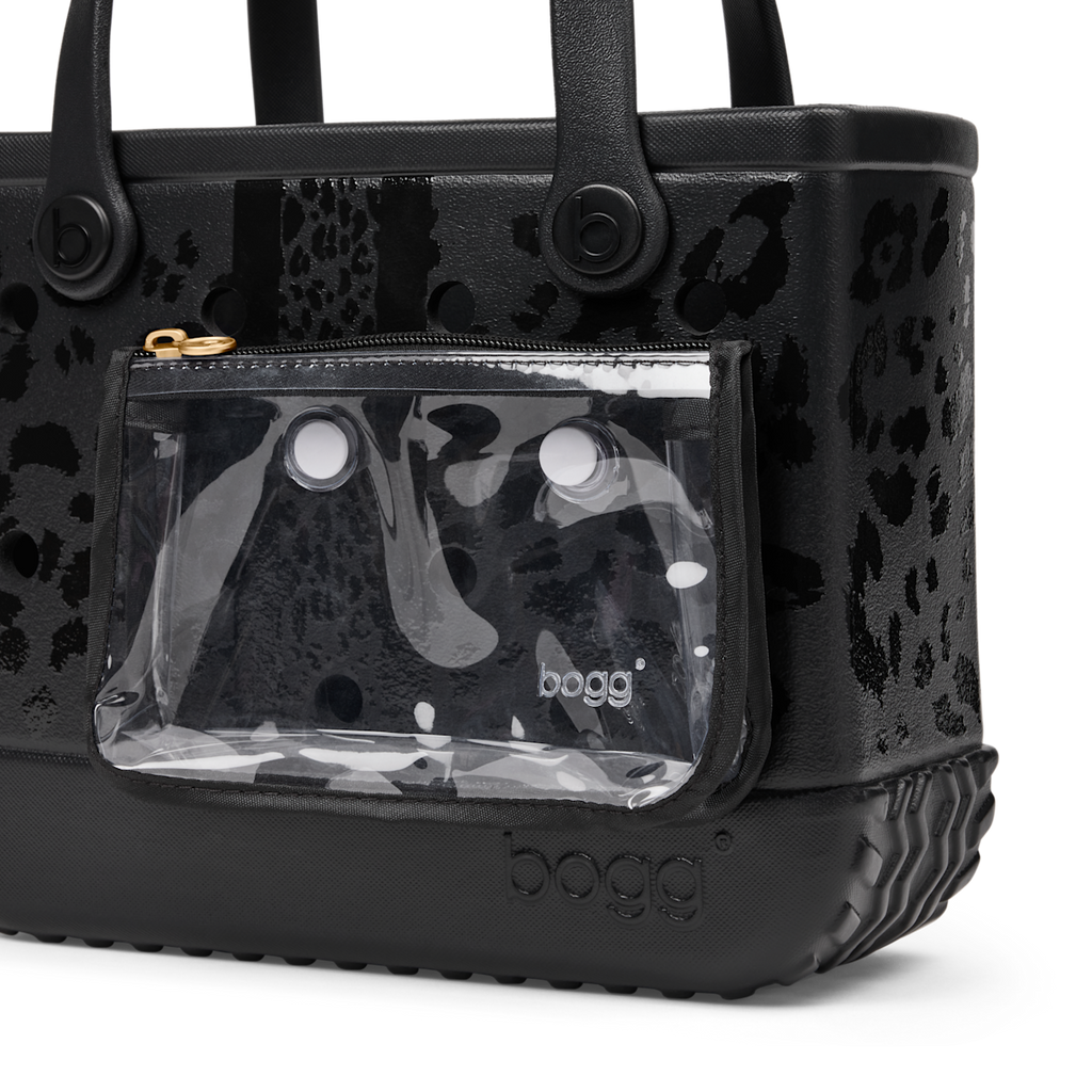 Beach Bitty Bogg Bag - Black Onyx Leopard Lux