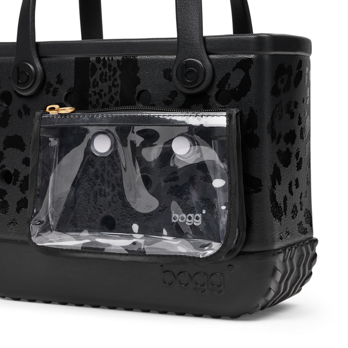 Beach Bitty Bogg Bag - Black Onyx Leopard Lux